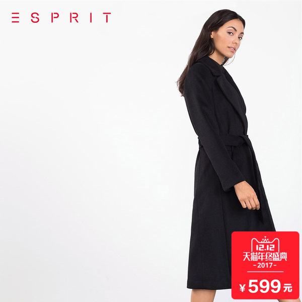 双12预告 ESPRIT 埃斯普利特 前1小时2件75折 可叠加店铺优惠券、天猫购物津贴 女式长款呢大衣 凑单后低至¥379.25/件 2色可选 双12预告 ESPRIT 埃斯普利特 前1小时2件75折 可叠加店铺优惠券、天猫购物津贴 女式长款呢大衣 凑单后低至¥379.25/件 2色可选