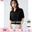 女2024夏季 上衣 新款 百家好新中式 国风盘扣衬衫 House 短袖 Basic