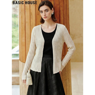 轻薄款 Basic 女夏季 百家好天丝防晒开衫 含亚麻针织披肩外套 House