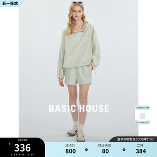 上衣女春季 两件套 新款 百家好时尚 长袖 House 宽松短裤 Basic