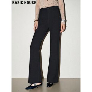 微喇裤 百家好高腰西装 女2026春季 新款 Basic 显瘦垂感马蹄裤 House