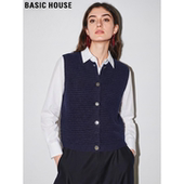 新款 Basic 叠穿针织马甲背心女2026春季 百家好时尚 坎肩毛衣 House