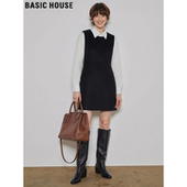 House 百家好黑色无袖 连衣裙女2026春季 Basic 新款 叠穿坎肩马甲裙