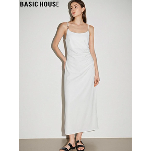 新款 Basic 气质白色吊带裙女2026春季 百家好法式 打底连衣裙 House
