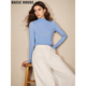 高领内搭打底衫 Basic 女2025冬季 新款 House 百家好100%羊毛针织衫
