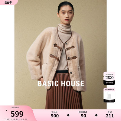 BasicHouse/百家好人造毛皮外套