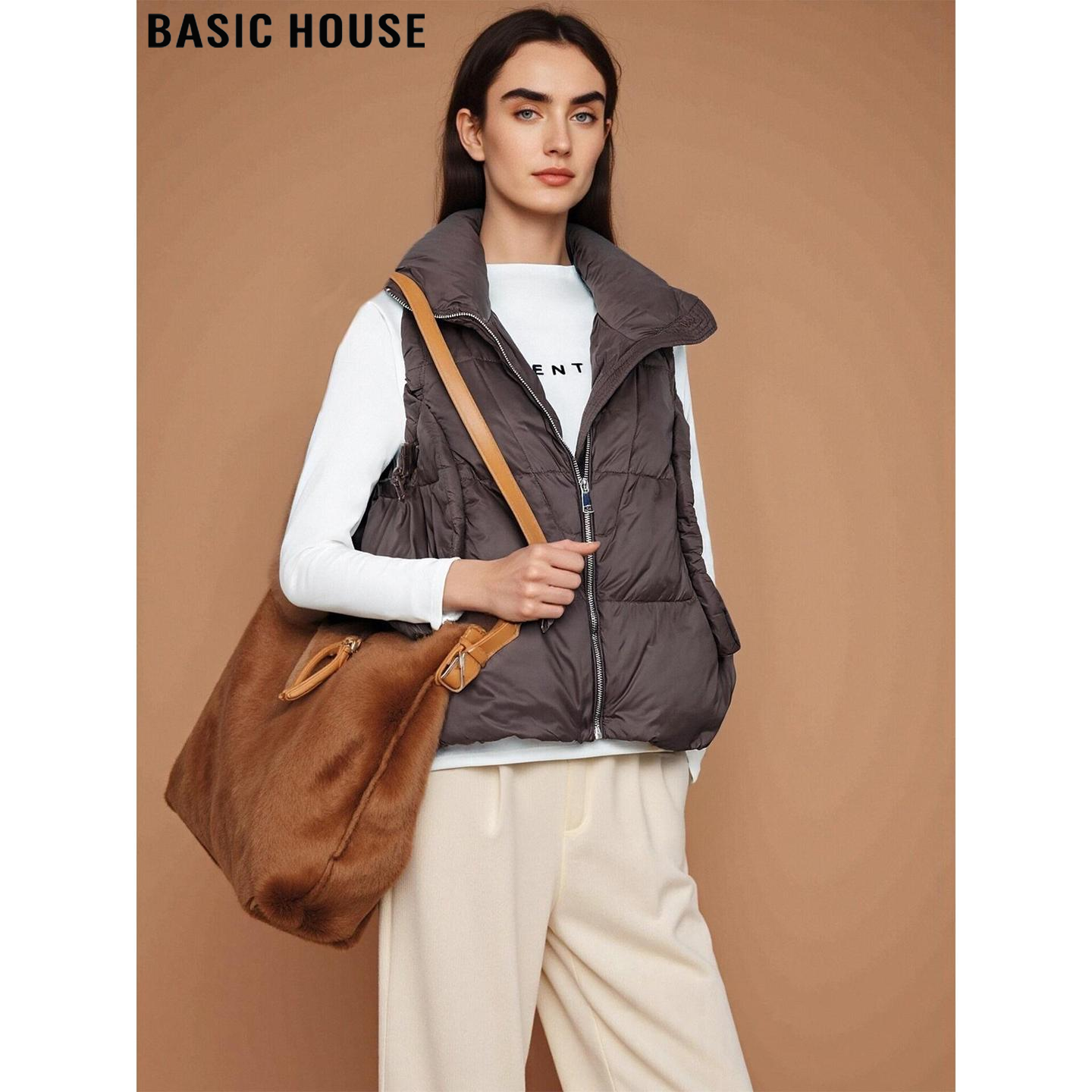 90鸭绒羽绒服马夹外套坎肩马甲女