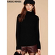 Basic 内搭软糯羊毛打底毛衣 女士冬季 House 百家好黑色高领针织衫