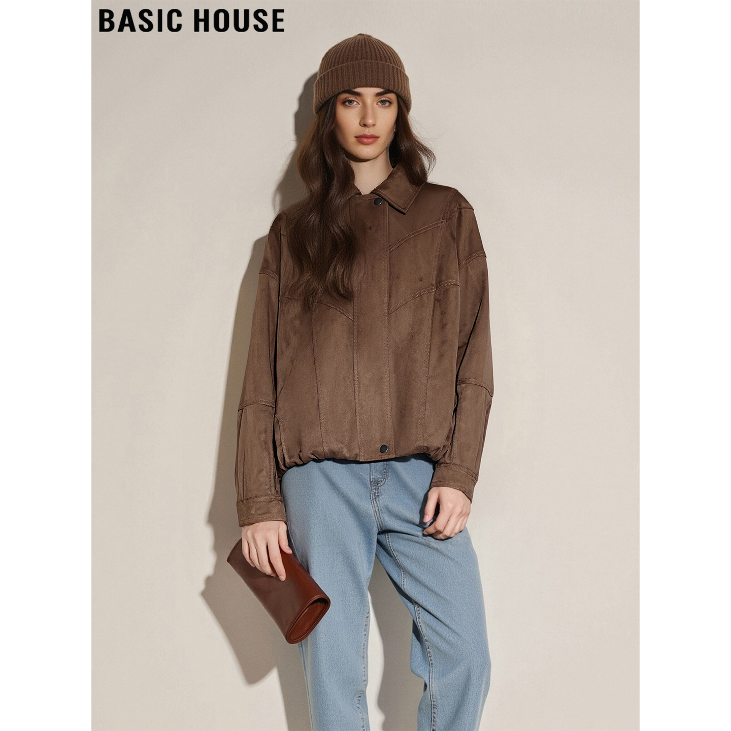 百家好美拉德咖色夹克外套棒球服