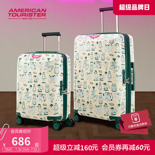 美旅2025新款 24寸行李箱可扩容旅行箱潮酷卡通印花拉杆箱UH4
