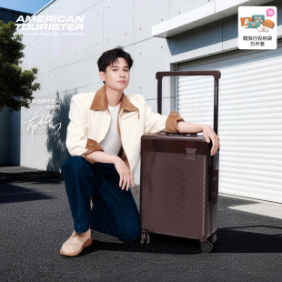 美旅2026新款 宽拉杆行李箱20寸登机箱紫色多巴胺PC大容旅行箱NB1