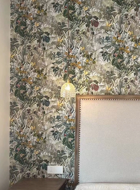 意大利Blumarine进口壁纸 蓝色情人5热带雨林法式背景墙纸BM29051