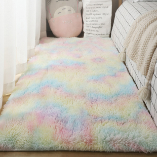 地毯卧室床边客厅床头地垫毛毯房间榻榻米少女珊瑚绒满铺飘窗阳台