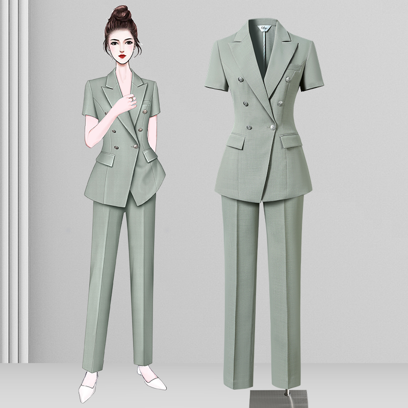 高级感西装套装女2025新款夏季休闲时尚小个子西服正式场合职业装