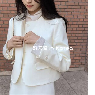 干净气质夹克韩国代购2025春季女装短款优雅简约高级感短外套