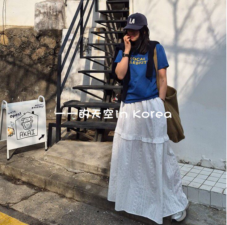 韩国代购正品tee 2026春夏女装新款复古欧美风百搭字母短袖t恤