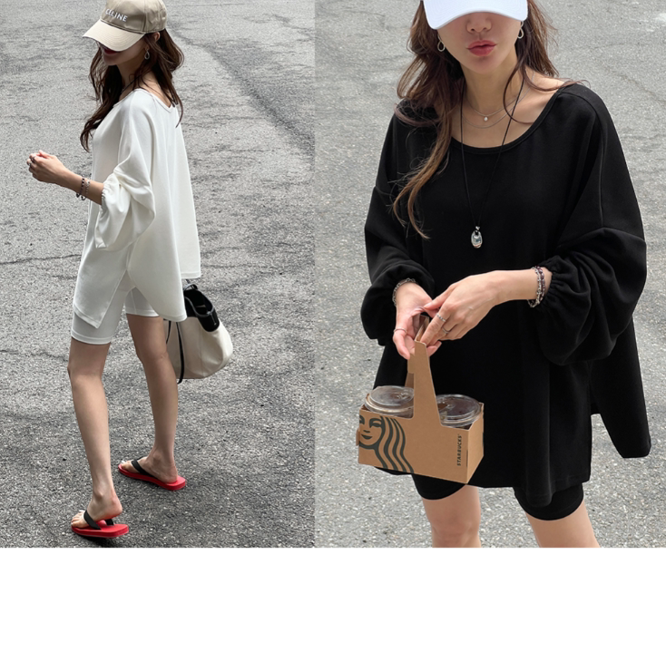 松弛感两件套韩国代购正品2026春夏女装简约宽松长袖上衣加紧身裤