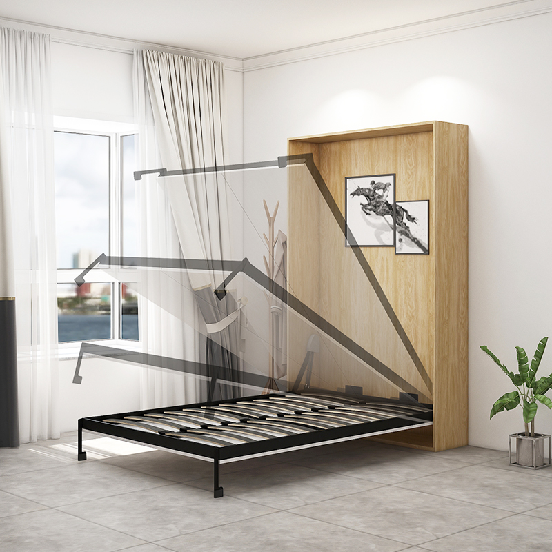 新款隐形床五金配件折叠床上下翻床板架隐藏床壁床衣柜一体墨菲床
