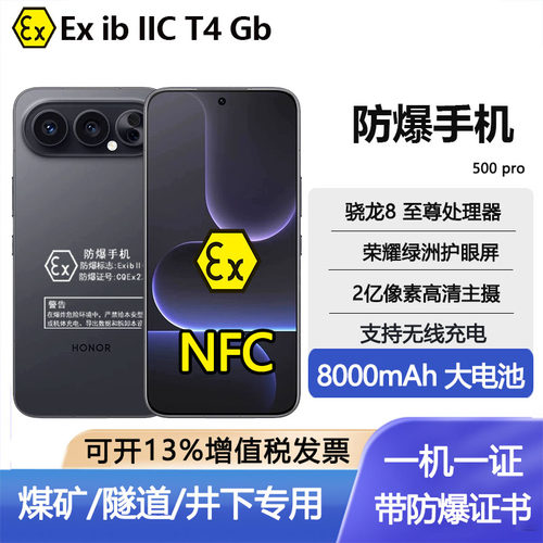 honor/荣耀 荣耀500 Pro8000mAh电池无线充电2亿主摄本安防爆定制