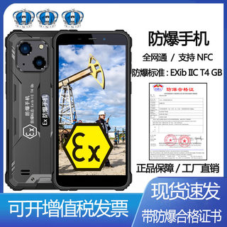 防爆手机智能4G全网通化工厂石油本安EX-C6工业巡检OTG NFC 对讲