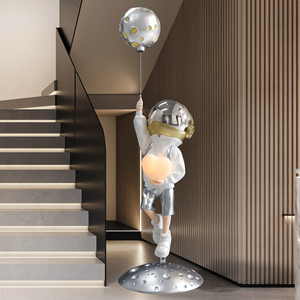 宇航员落地灯卡通太空人摆件客厅玄关电视柜大型家居装饰品高级感