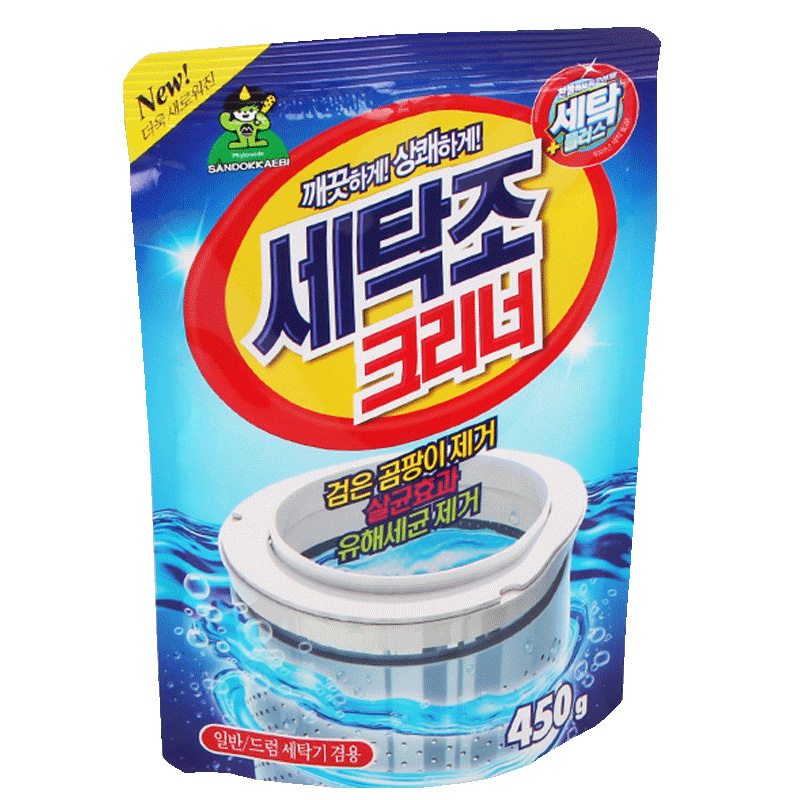 韩国进口波轮式清洁洗衣机专用清洗剂家用全自动滚筒槽除垢 450克