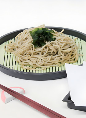 日本进口KATU竹子风方形荞麦面盘