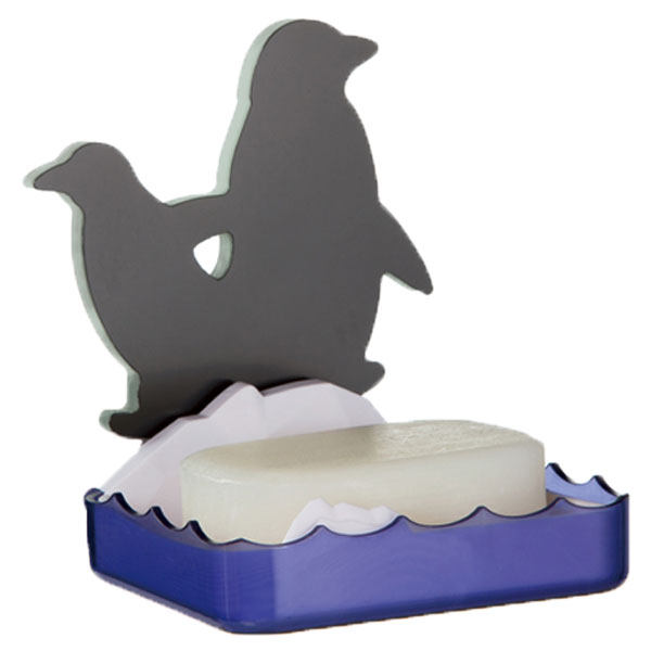 日本AISEN浴室无痕粘贴香皂置物架沥水卡通可爱漱口杯牙刷收纳架