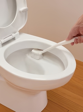 日本进口LO厕所卫生间蹲便器清洁刷小头家用长柄植毛马桶刷无死角