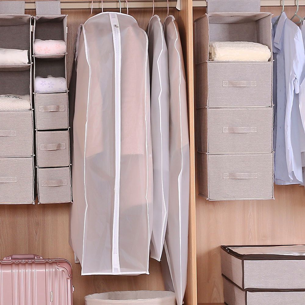 FaSoLa衣服防尘罩 衣服套防尘袋大衣罩挂式 衣物收纳袋透明罩家用