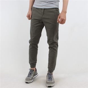 休闲国潮男士 哈伦小脚九分裤 束脚裤 纯色弹力修身 潮流薄款 2018夏季