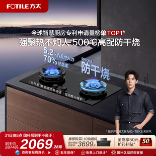 TEK21防干烧燃气灶煤气灶天然气家用双灶官方 方太02 空气舱新品