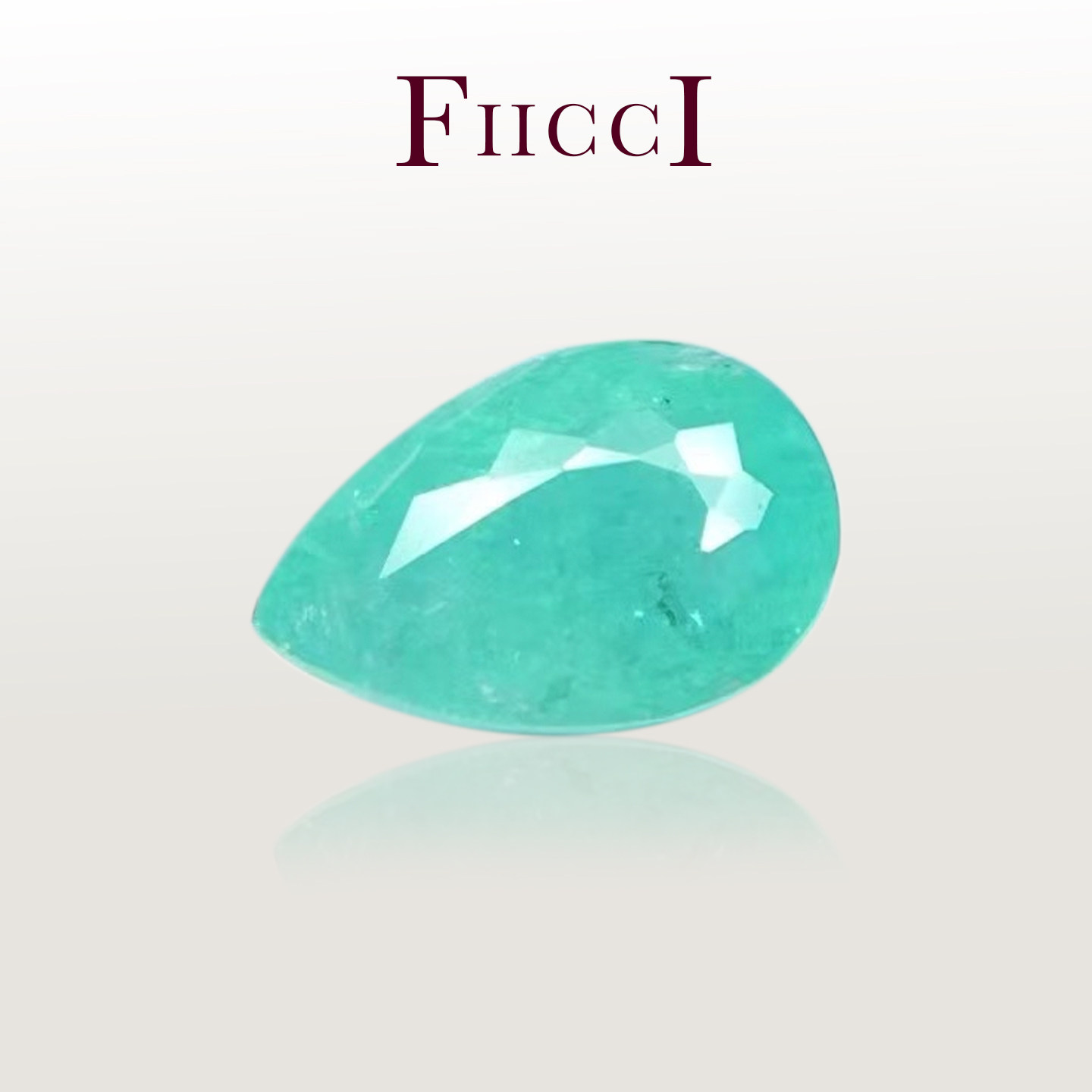 FIICCI菲伊奇 1.08克拉天然帕拉伊巴碧玺裸石水滴形绿蓝色调戒指