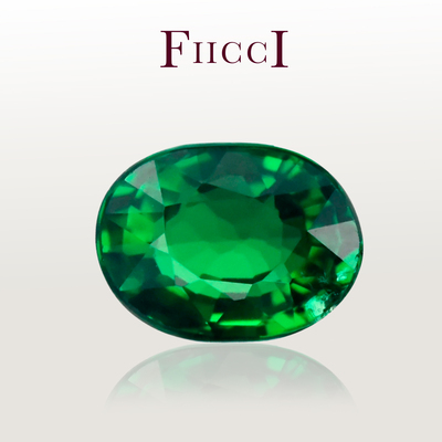 FIICCI菲伊奇 天然沙弗莱石裸石椭圆形坦桑尼亚绿色石榴石戒面