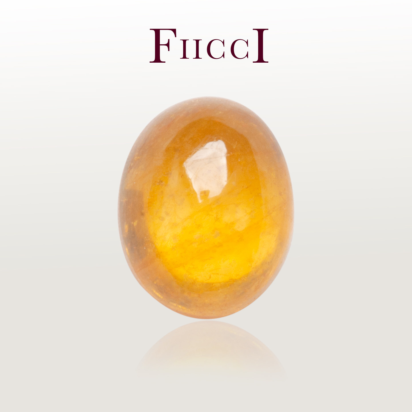 FIICCI菲伊奇 2.2克拉天然黄色蓝宝石裸石素面戒面彩色蓝宝石戒指