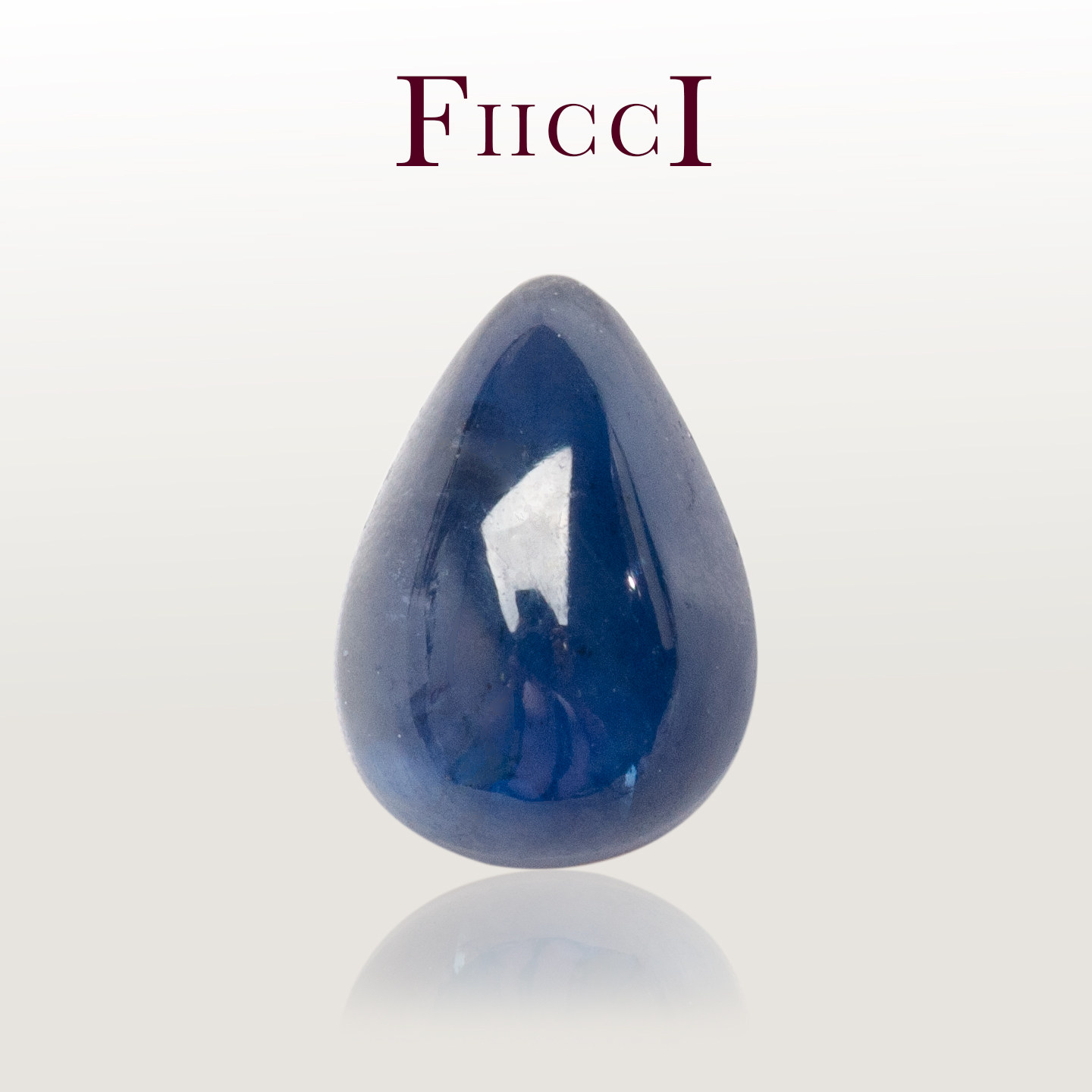 FIICCI菲伊奇 0.81克拉天然蛋面蓝宝石裸石水滴形皇家蓝素面蓝宝