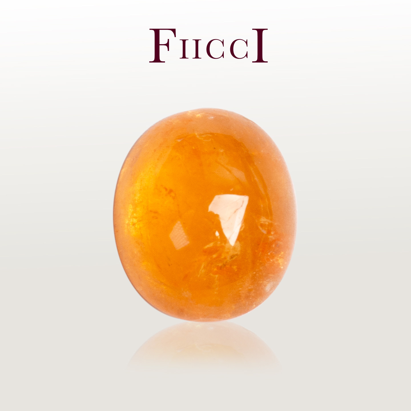 FIICCI菲伊奇 2.47克拉天然芬达石橙色石榴石裸石椭圆形素面蛋面