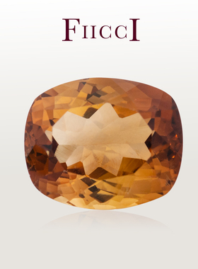 FIICCI菲伊奇 11.45克拉天然帝王托帕石裸石长方枕形定制戒指项链