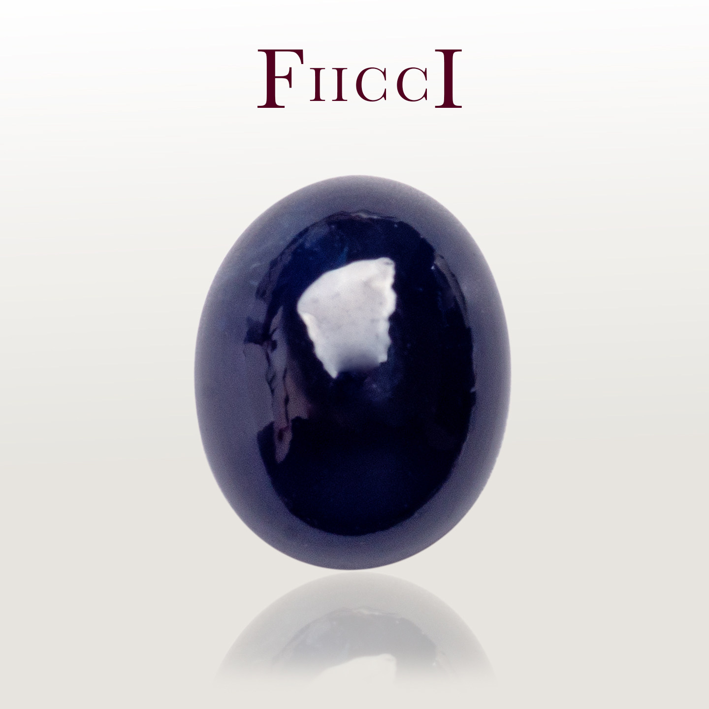 FIICCI菲伊奇 3.4克拉斯里兰卡天然蓝宝石裸石椭圆形素面蛋面戒指