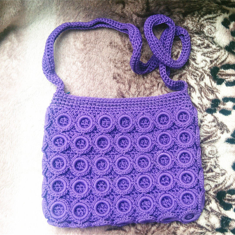 纯手工毛线编织妈妈包勾针空心线包钩针单肩斜跨零钱包圈圈包多用,箱包皮具/热销女包/男包,通用款女包,淘宝优惠券,粉丝福利购,淘宝优惠卷