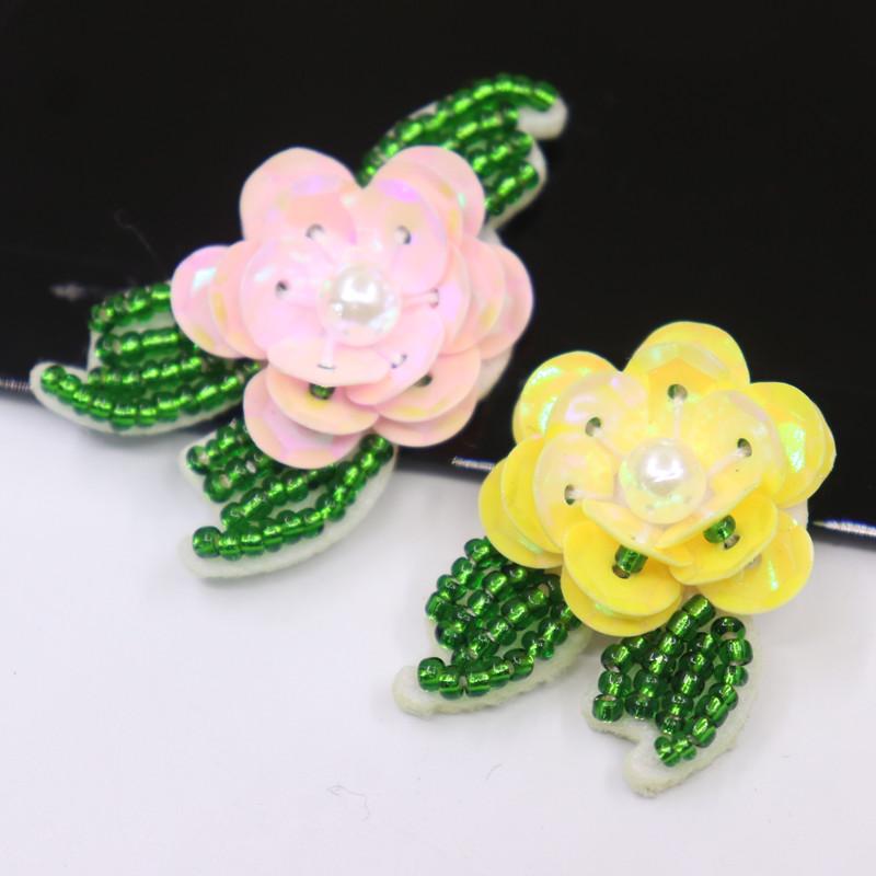 凤凰家手工钉珠片花朵