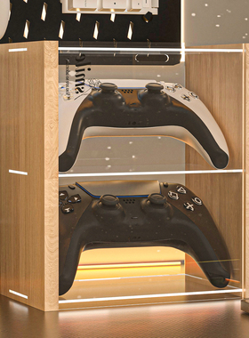 游戏手柄收纳盒swtich任天堂ps5支架桌面防尘Xbox耳机鼠标置物架