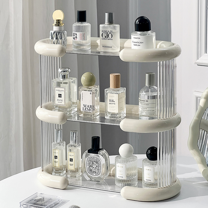 高级感香水收纳架多层分类大容量