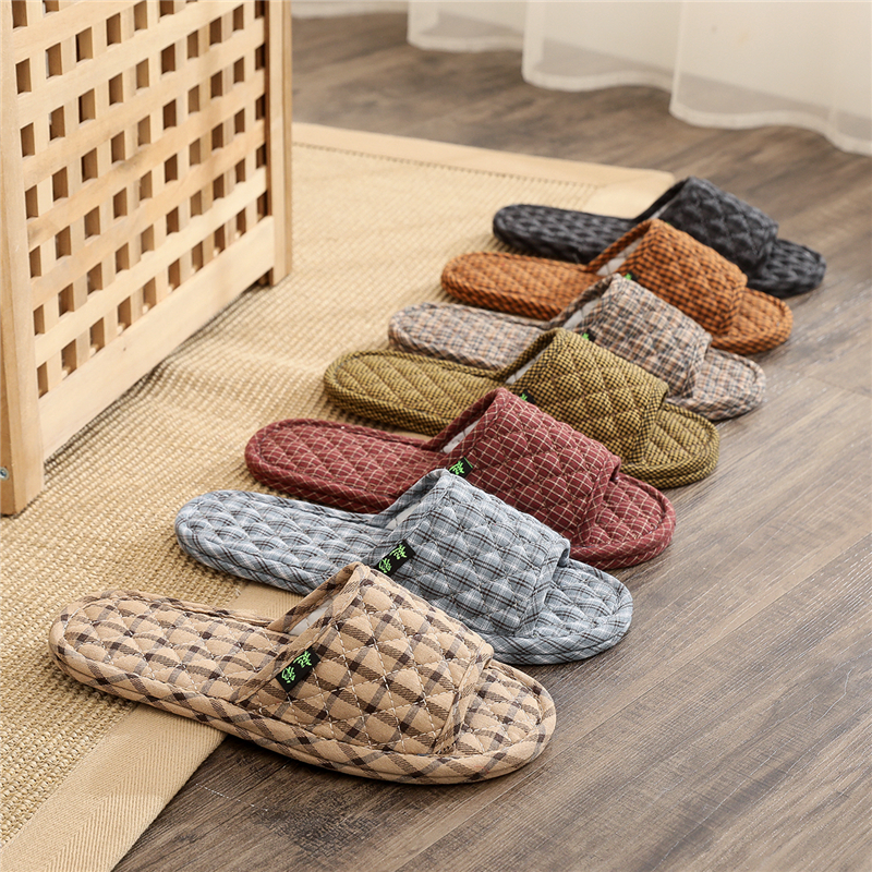 起彩布底静音百搭室内舒适拖鞋