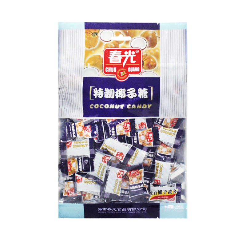 春光特制椰子糖228g 传统特浓椰子硬糖年货糖果喜糖零食