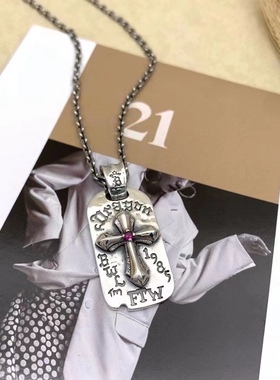 欧美吊牌项链925纯银情侣