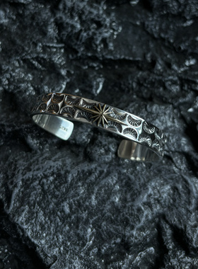 纳瓦霍风格手镯925纯银男女同款