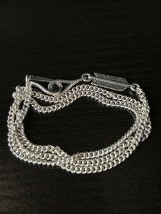 思涵银工坊Larry Smith925纯银箭头鱼钩链余文乐男女同款日潮项链