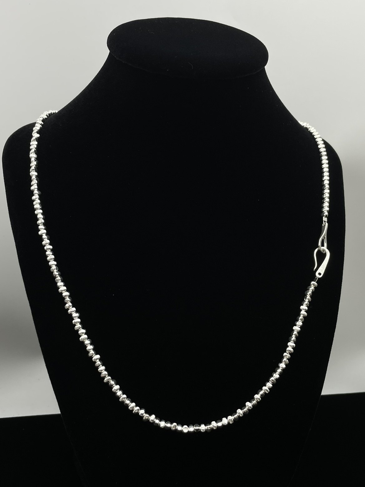 thumbnail for Sihan Silver Workshop Yu Wenle Larry smith925 sterling silver fish hook silver pearl day tide men's and women's versatile necklace