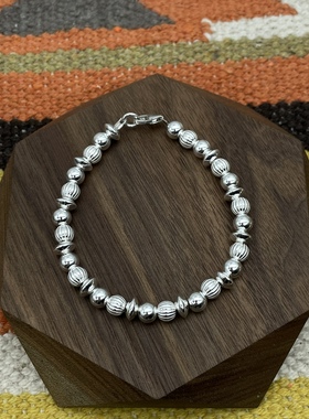 纳瓦霍手链925纯银小众设计情侣